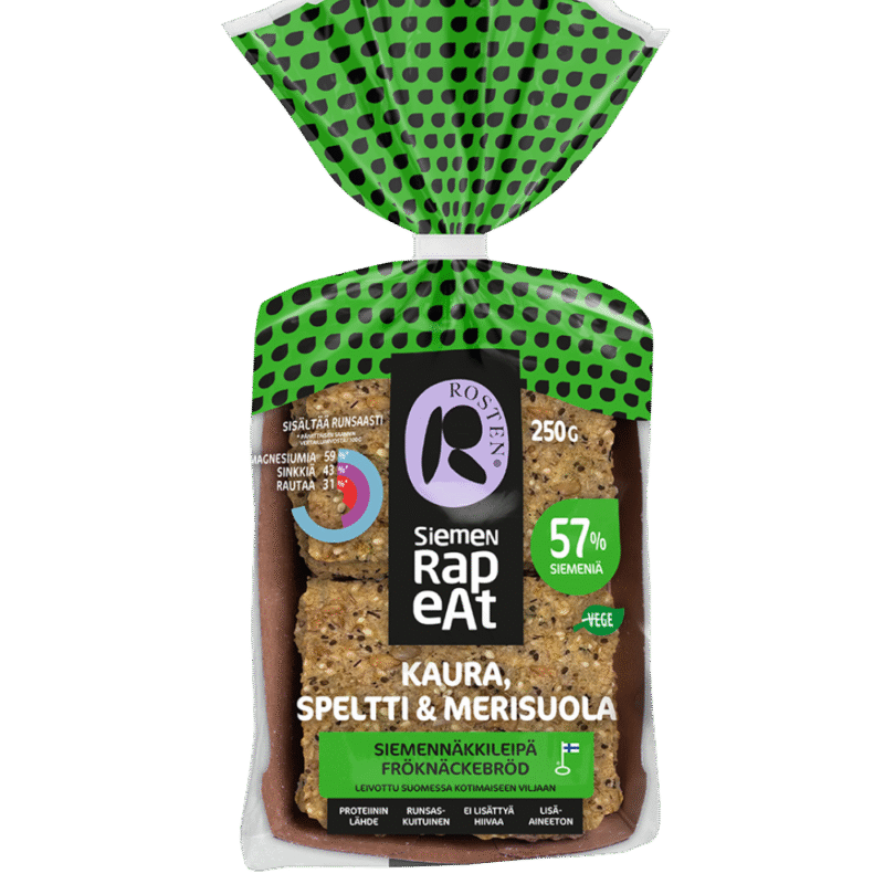 Kaera, spelta ja meresoolaga näkileib 250g