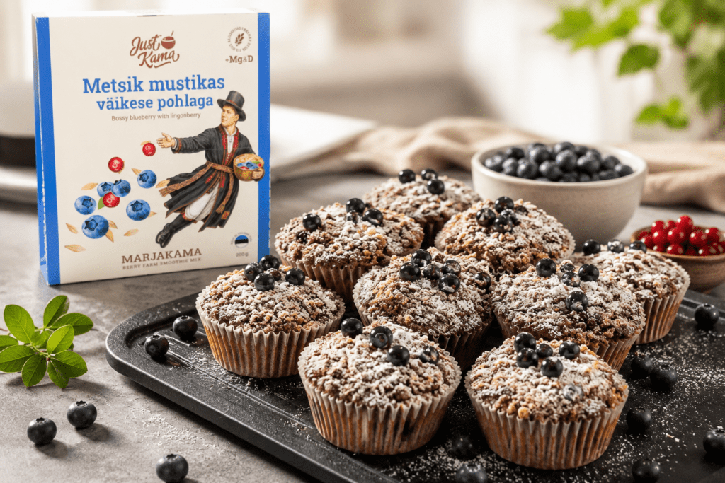 Kama muffinid mustikatega